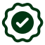Icon showing a tick in a solid circle