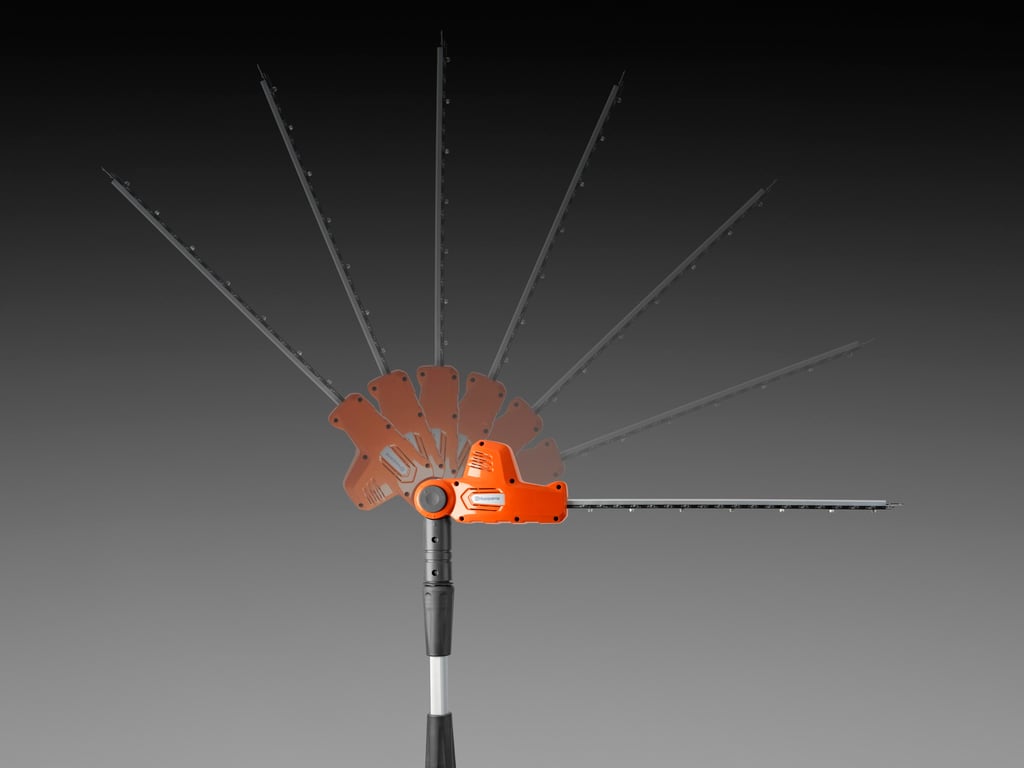 Kloubová hlava nastavitelná do 7 úhlů pro pohodlnou polohu při stříhání