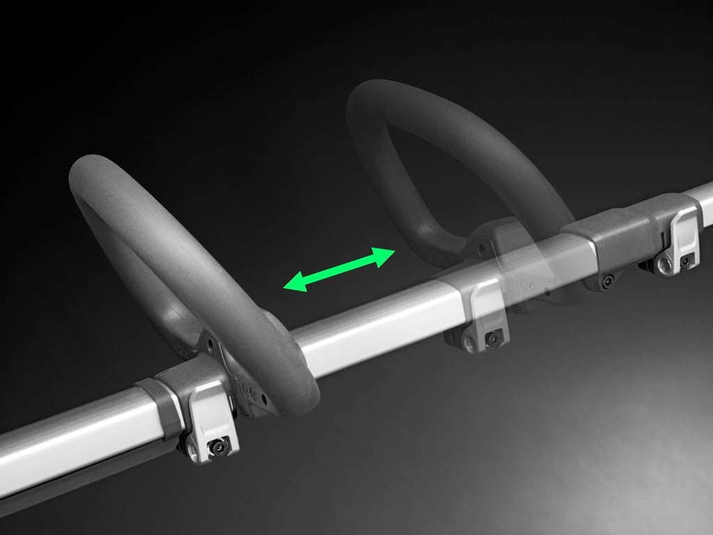 Nastavitelná přední rukojeť pro lepší ovladatelnost a pohodlné používání