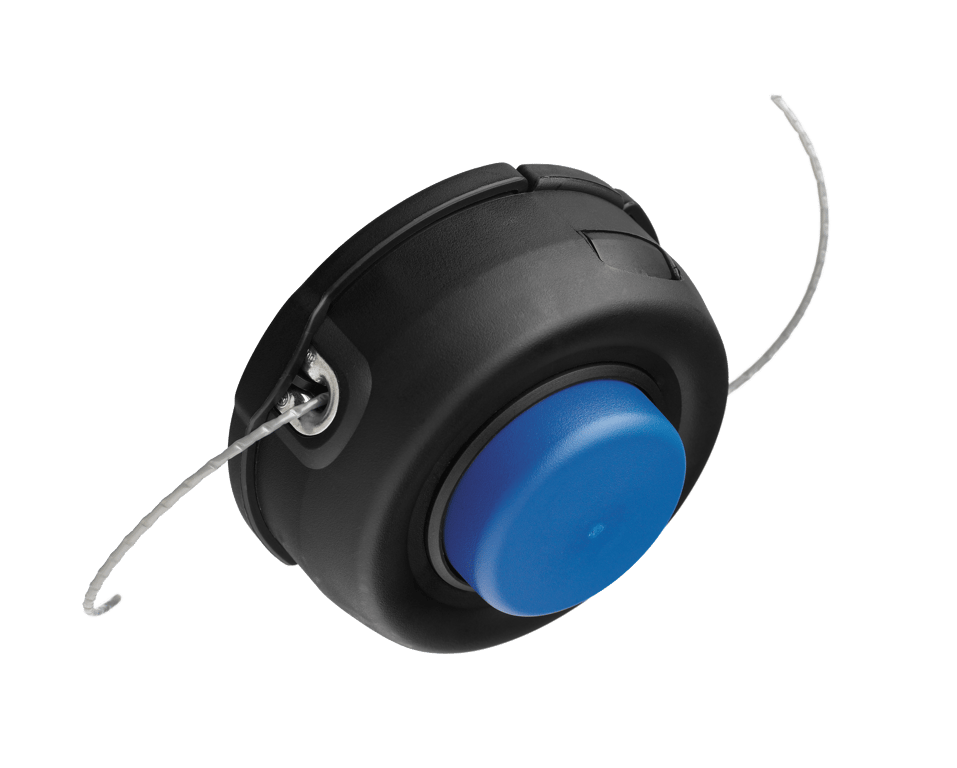 Se systémem Tap'n Go lze vysunout strunu bez námahy pouhým zatlačením strunové hlavy do země.