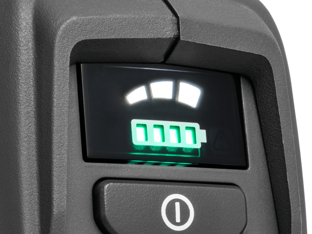 Díky třem rychlostním režimům můžete výkon přizpůsobit danému úkolu, a maximalizovat tak dobu provozu.