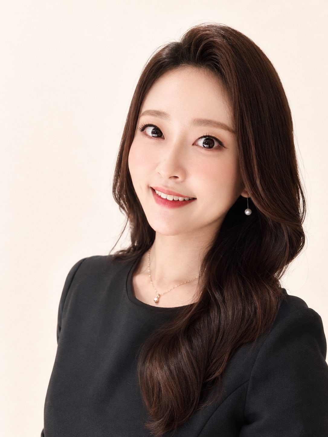 비기닝 아나운서 07/37 — 사이드 글램 웨이브 · 맑은 핑크 메이크업으로 밝고 호감도 높은 방송 이미지를 살렸습니다.