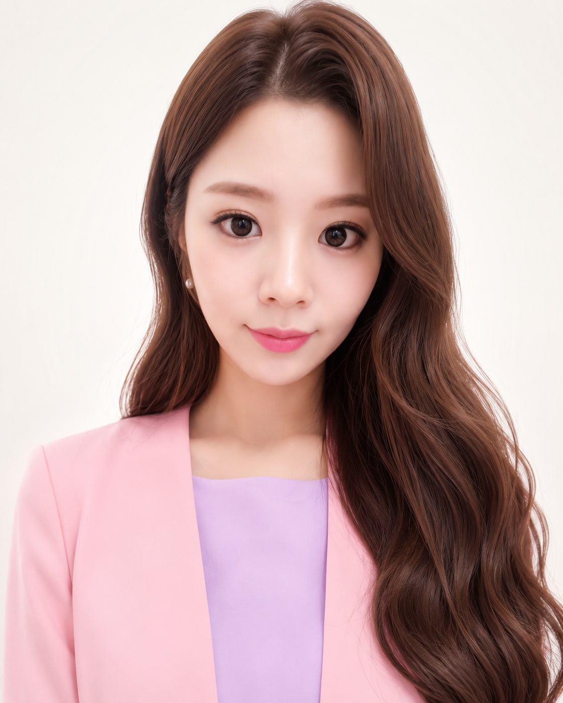 비기닝 아나운서 08/37 — 롱 볼륨 웨이브 · 또렷한 아이 메이크업과 화사한 피부로 존재감 있는 아나운서 룩을 완성했습니다.