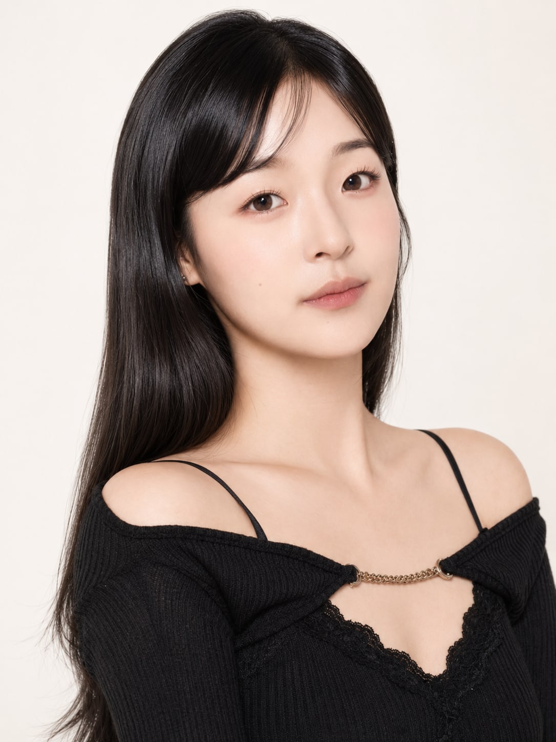 비기닝 프로필 22/63 — 클린 롱 스트레이트 · 누드 핑크 메이크업으로 차분하고 청초한 인상을 살렸습니다.