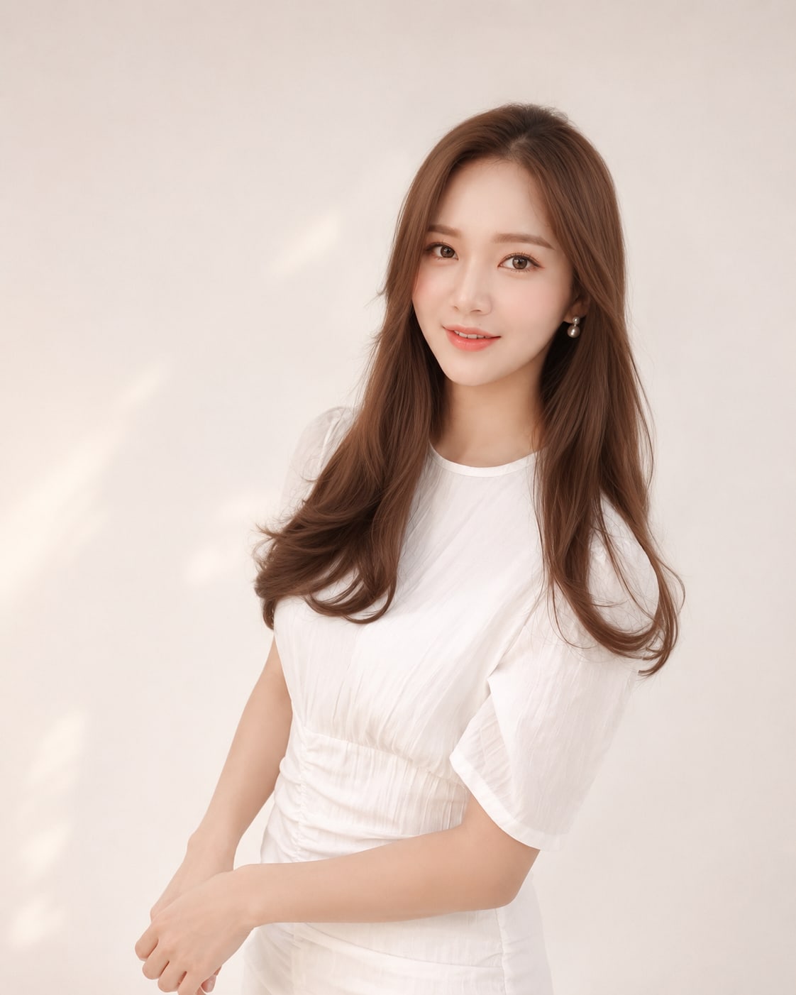 비기닝 롱 헤어 35/41 — 내추럴 롱 C컬 · 긴 기장에 은은한 끝선 컬을 더해 깨끗하고 편안한 스타일을 완성했습니다.