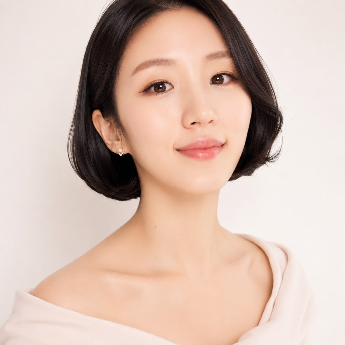 비기닝 숏 헤어 07/12 — 턱선 인컬 보브 · 얼굴선을 부드럽게 감싸는 인컬로 단정하고 우아한 분위기를 완성했습니다.