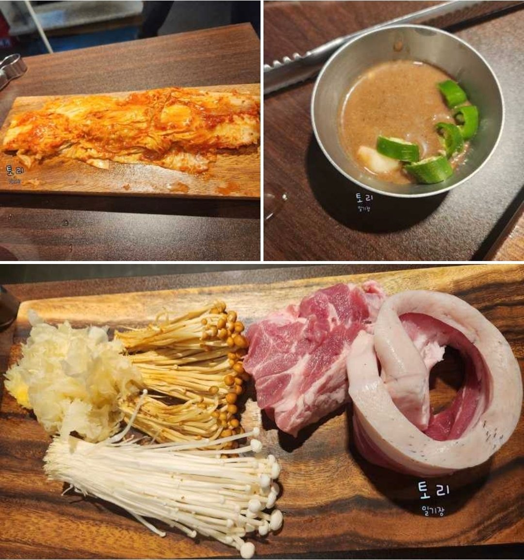 냉면. 볶음밥.김치찌게. 된장찌게