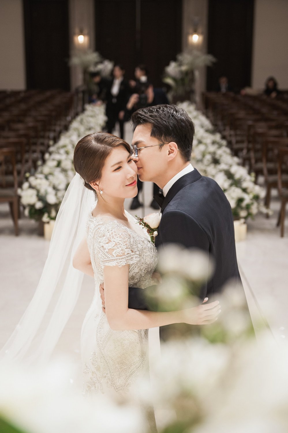 12m 천고의 웅장한 목조 아치가 돋보이는 채플홀 버진로드 전경