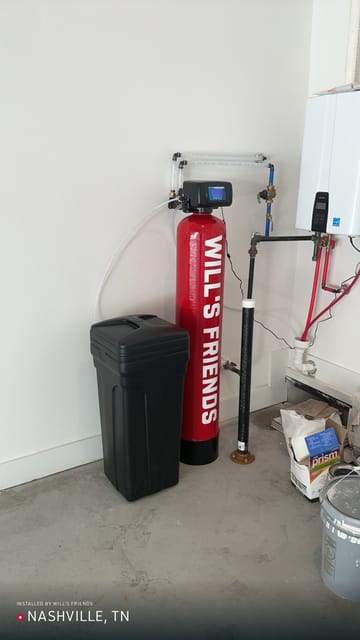 Will's Friends whole-home water softener system professionally installed in Nashville, TN