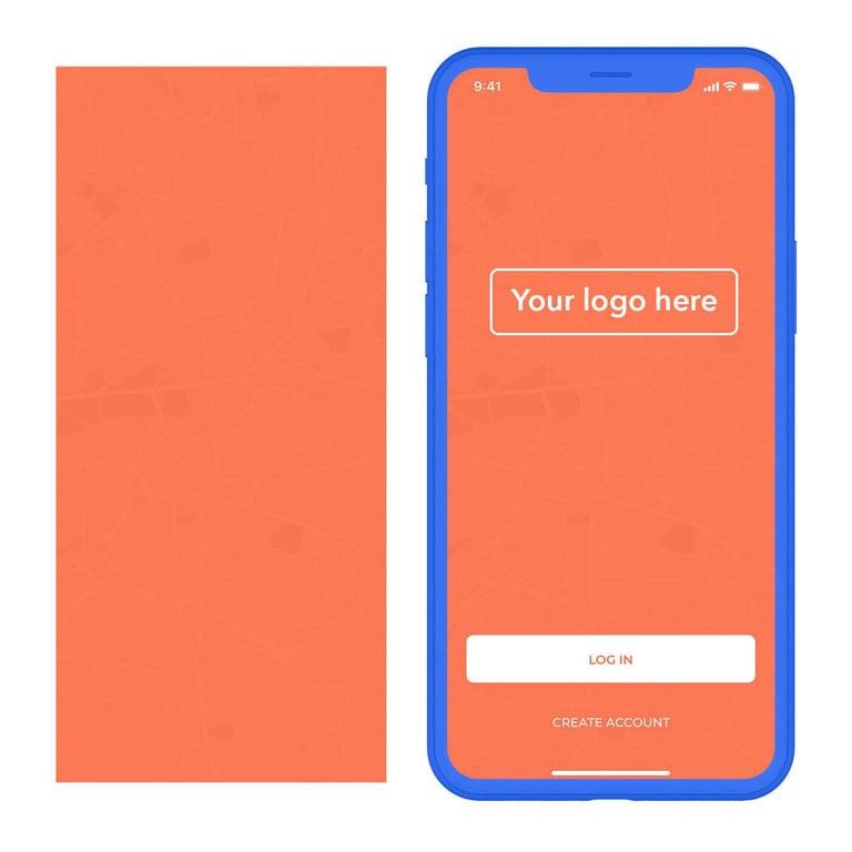 Sample of splash screen with background and logo