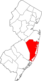 Ocean County, New Jersey Map