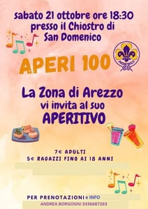 Programma aperitivo scouts Agesci di Arezzo