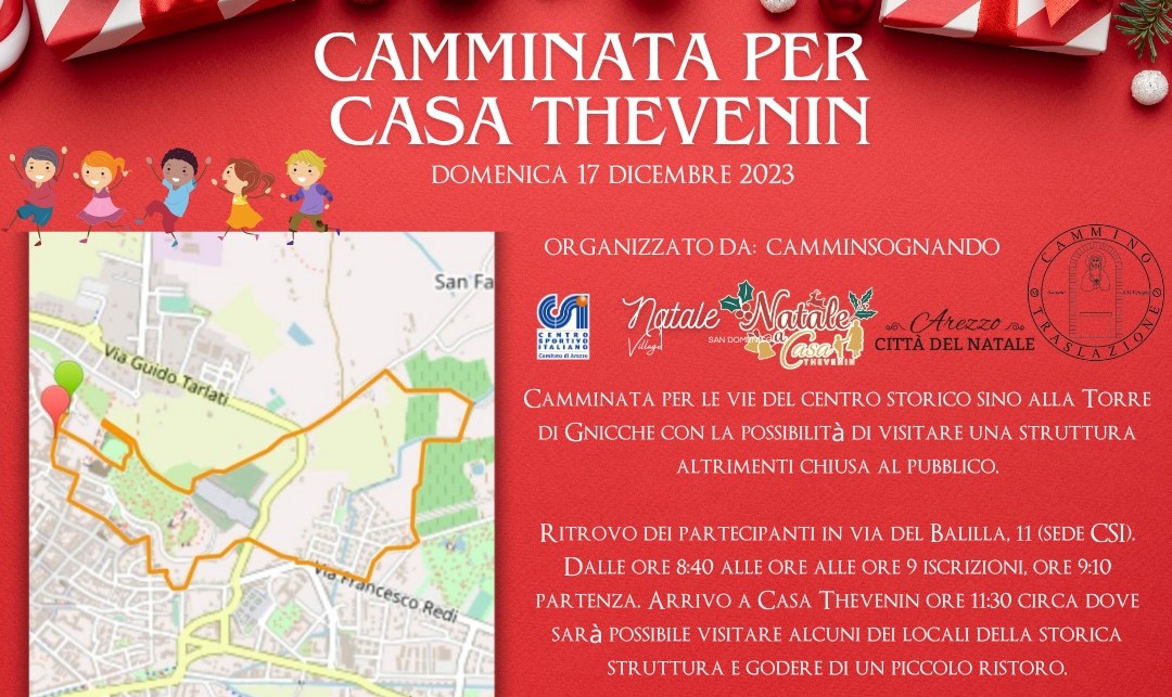 Domenica 17 dicembre camminata per Casa Thevenin Arezzo Informa