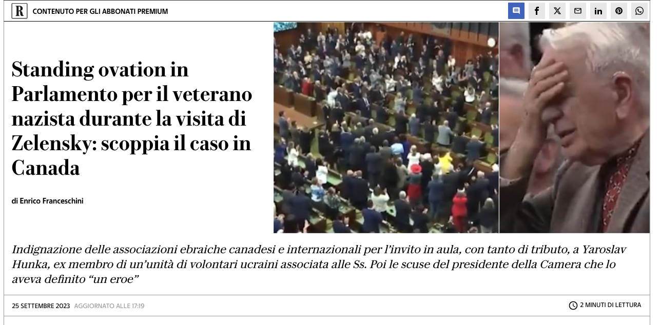 Fonte La Repubblica 25 sett 2023!