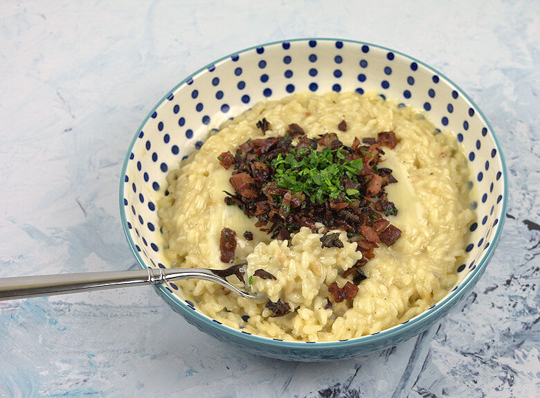 Eating risotto
