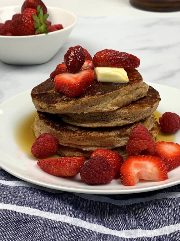 Whole Wheat Cottage Cheese Pancakes