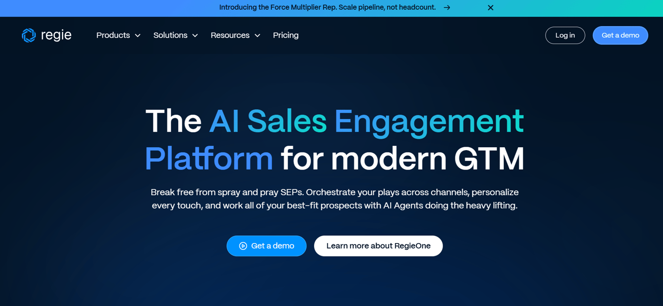 Homepage of Regie