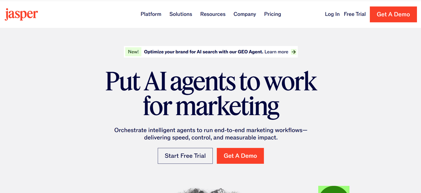 Homepage of Jasper 