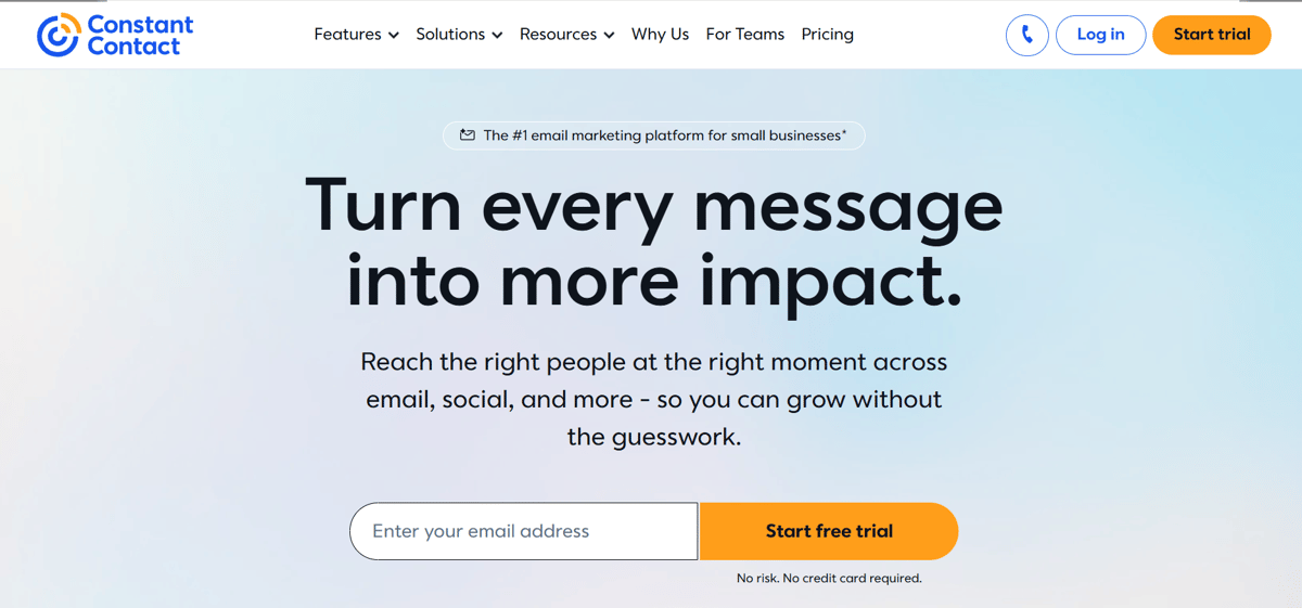 Constant Contact Homepage