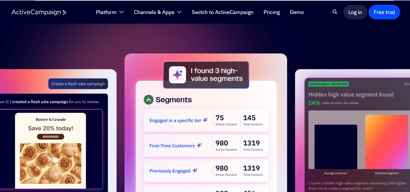 ActiveCampaign Homepage