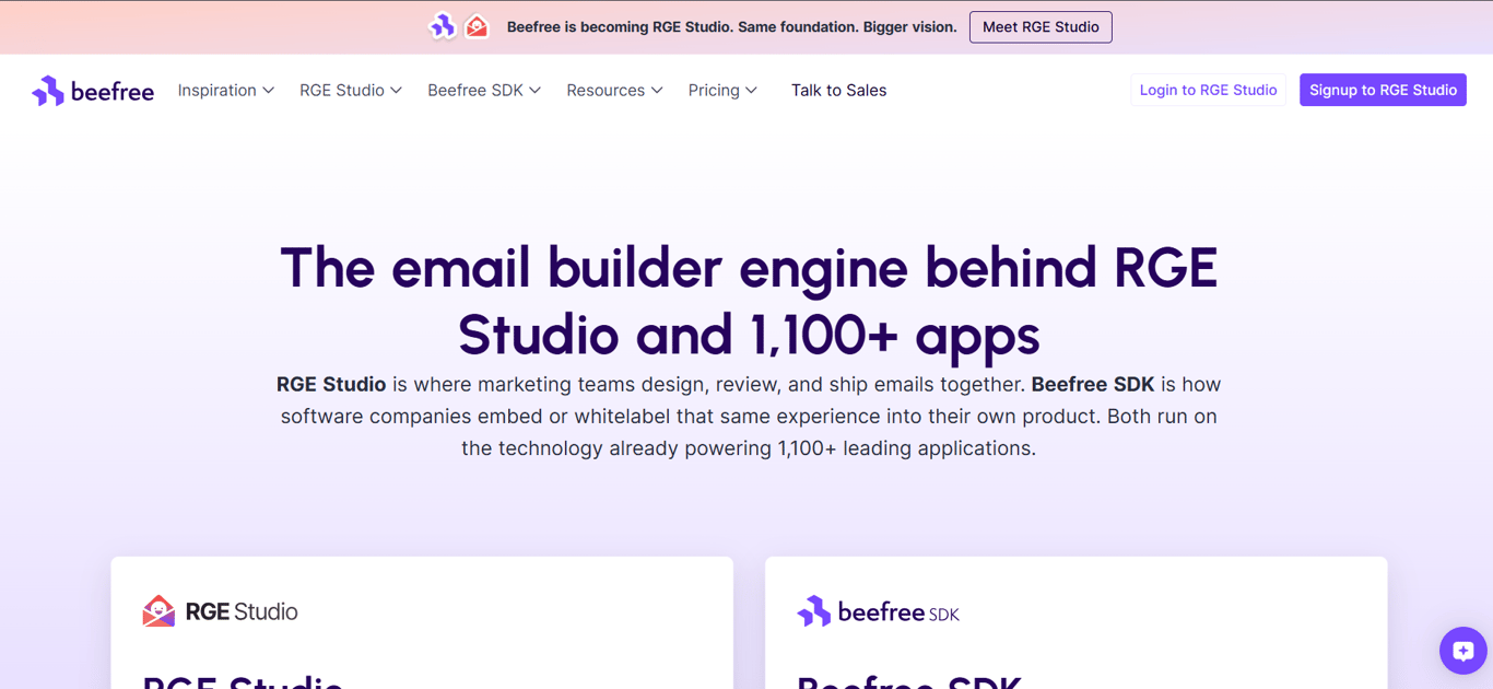 Beefree drag-and-drop email design builder