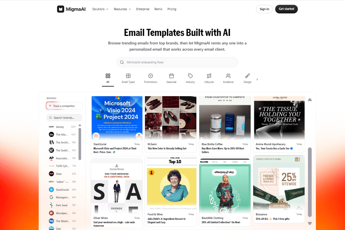 Email Templates of MigmaAI