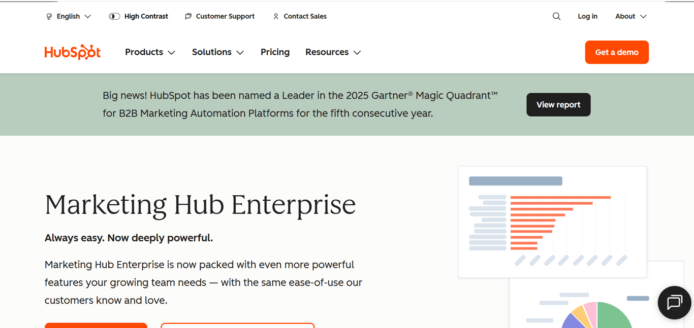 Hubspot Homepage