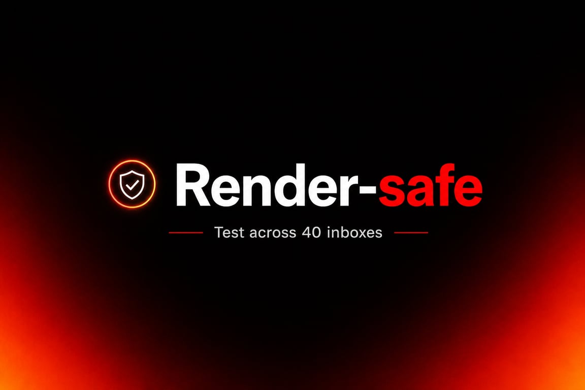 Render-safe email testing across 40 inboxes to ensure consistent display on every device and email client.