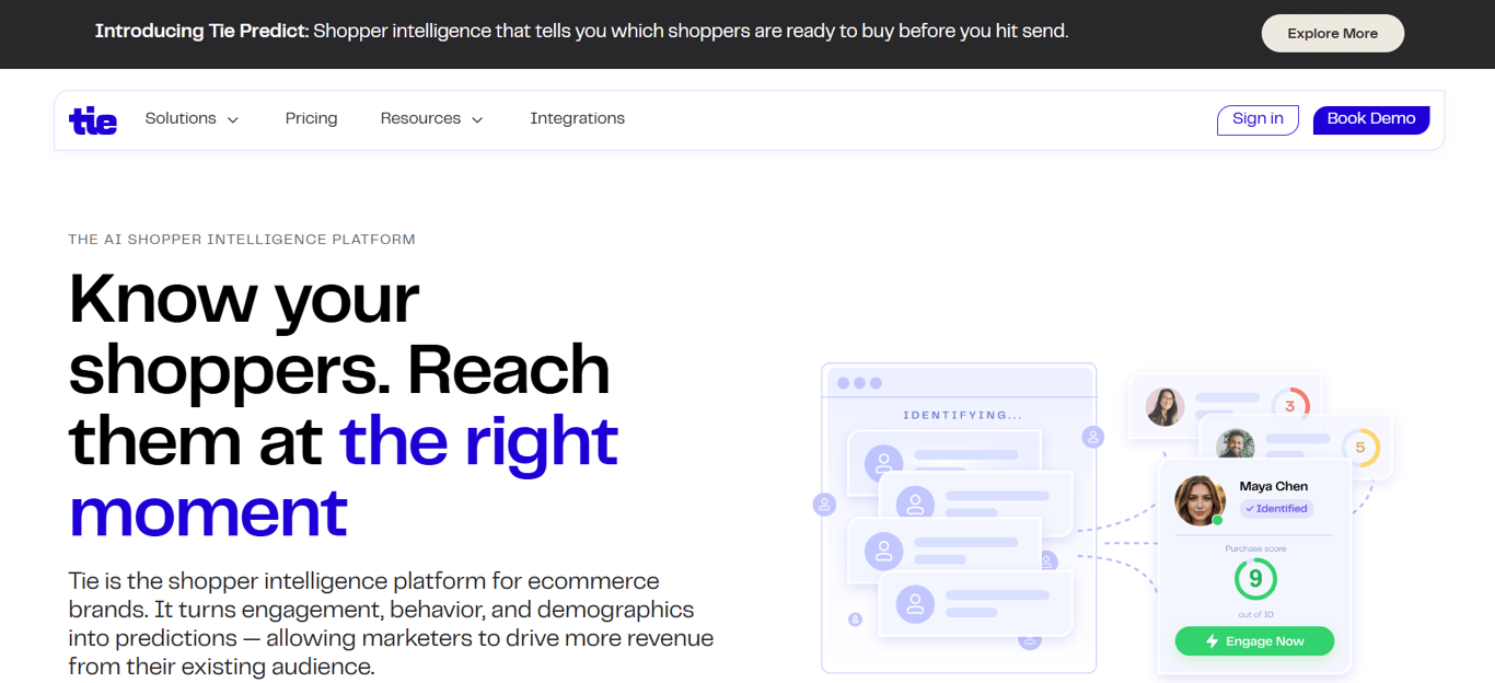 Homepage of Tie