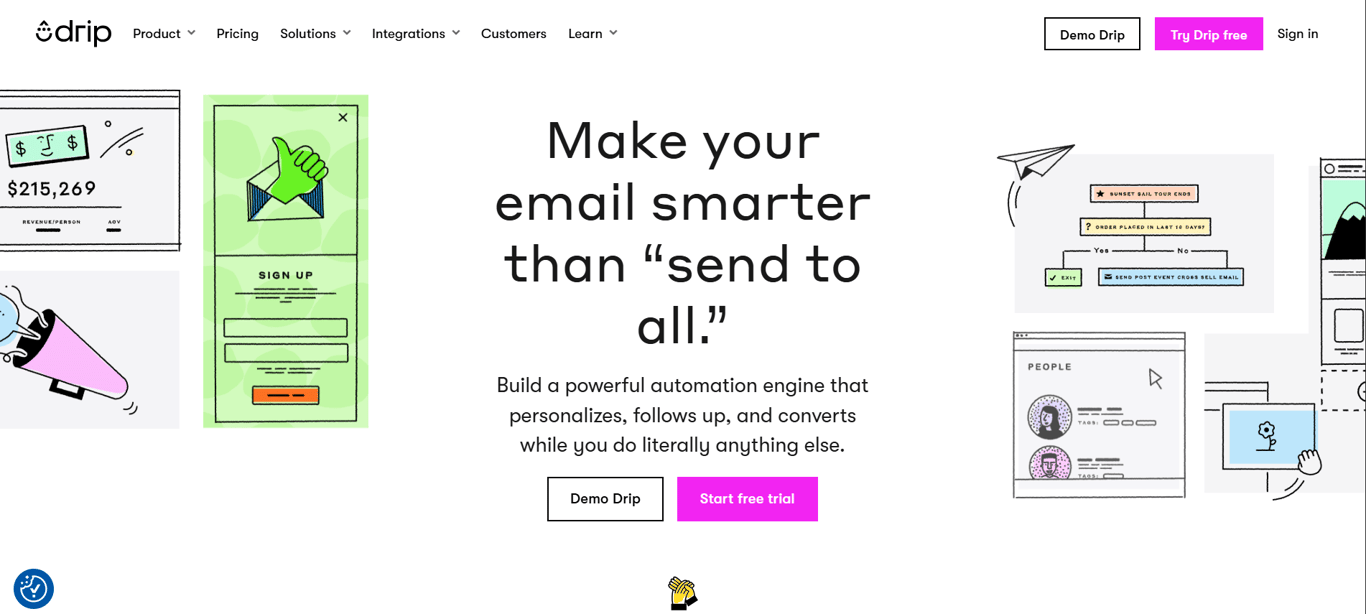 Homepage of Drip SS