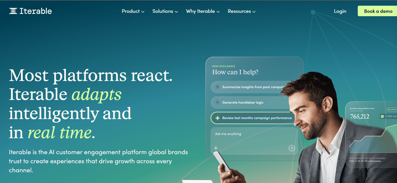 Homepage of Iterable