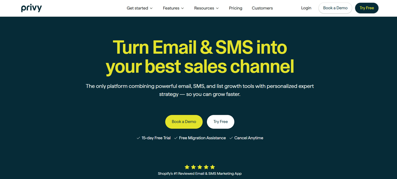 Privy pop-up and email marketing dashboard