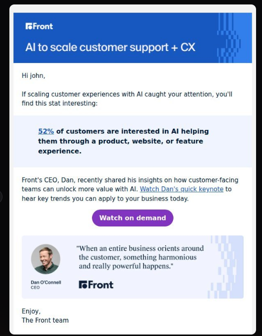 An onboarding email template guiding a new user through their first key action, with a step-by-step layout and a CTA pointing to the product's core feature. 