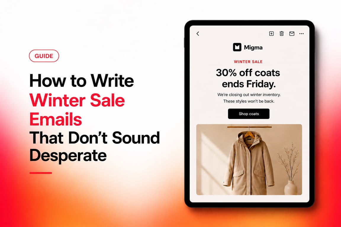 How to Write Winter Sale Emails That Don’t Sound Desperate