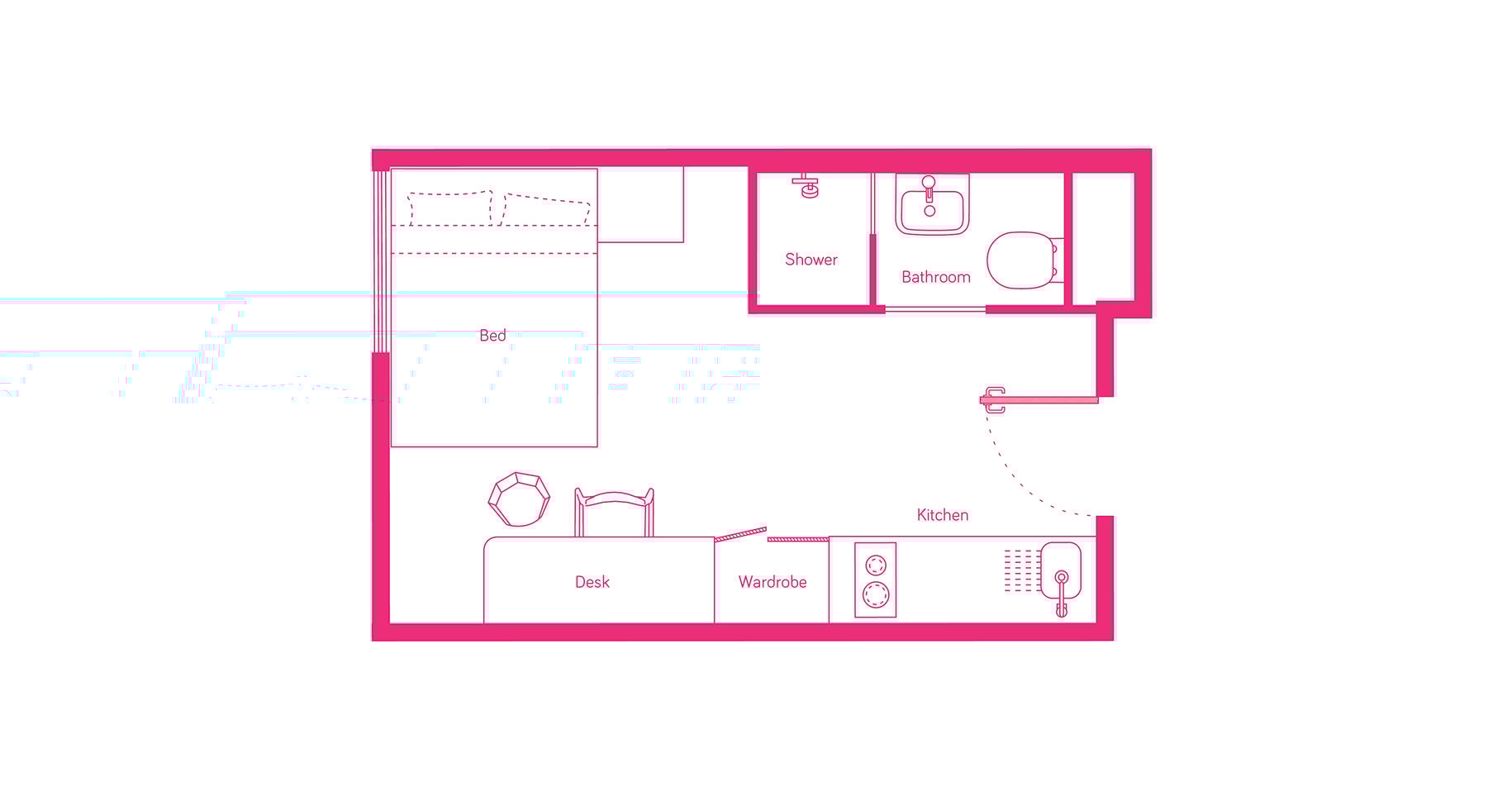 Student Studio Apartment at Darlington Sydney Scape