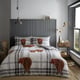 Hector The Highland Cow Grey Printed Duvet Set