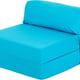 fold out Z bed chairs in turquoise cover