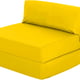 fold out z bed chair in yellow cover