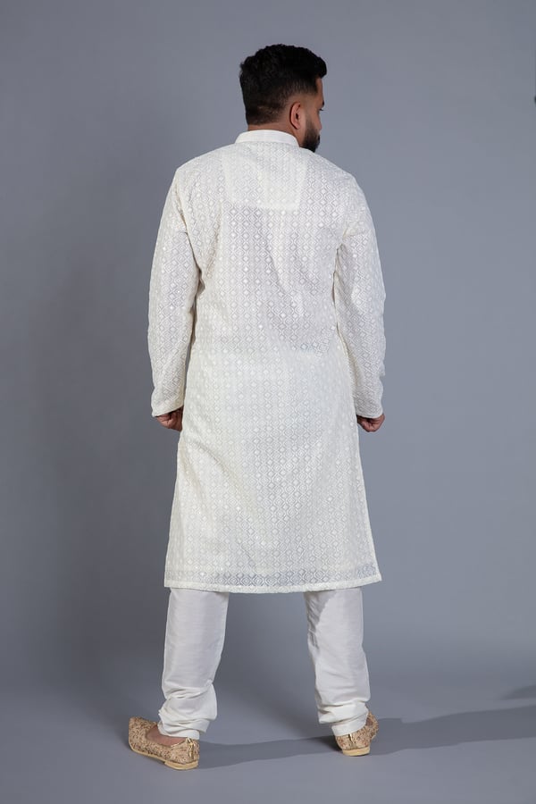 2 Piece men's thread work embroidered suit - Image 3
