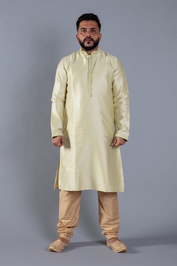 Banarsi men's kurta pyjama - Mint, 46
