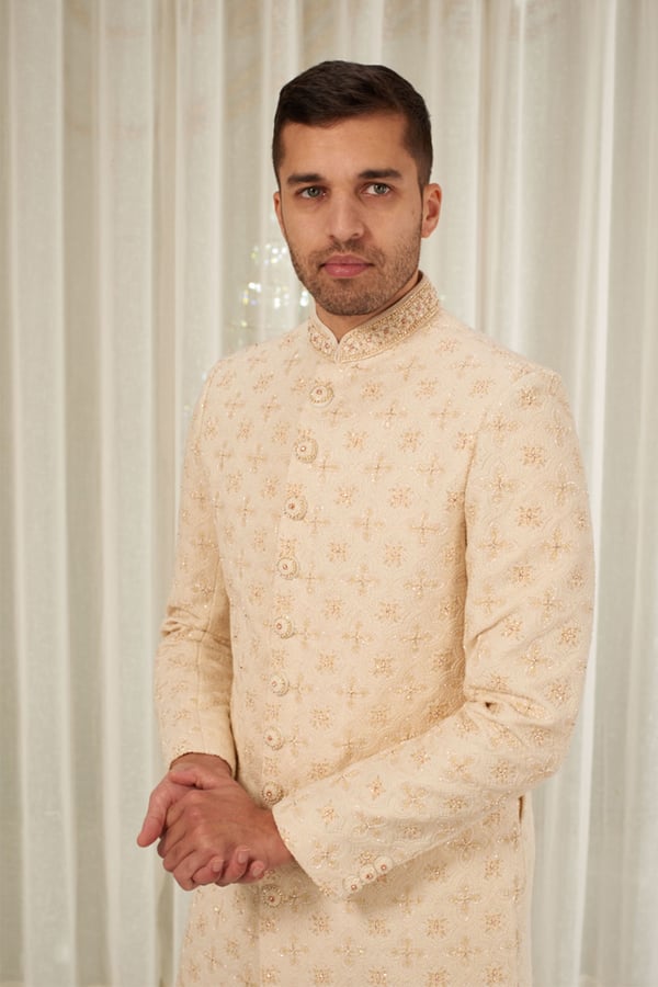 Men's luxury embroidered sherwani - Image 8