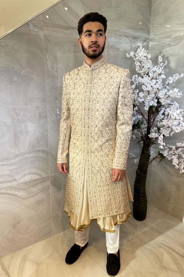 Men's luxury embroidered sherwani suit
