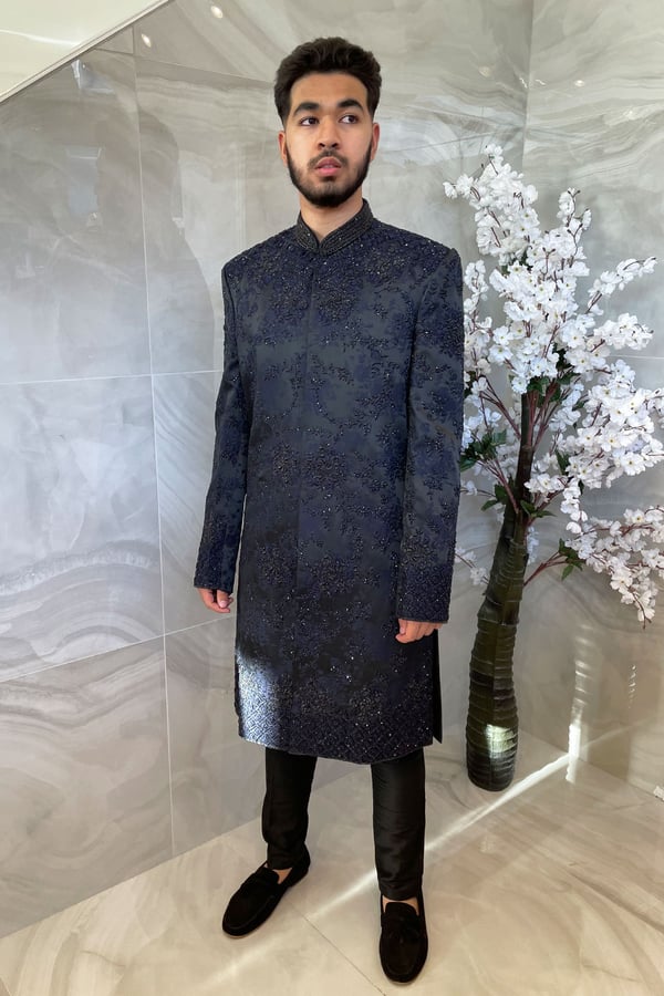 Luxury embroidered men's sherwani suit