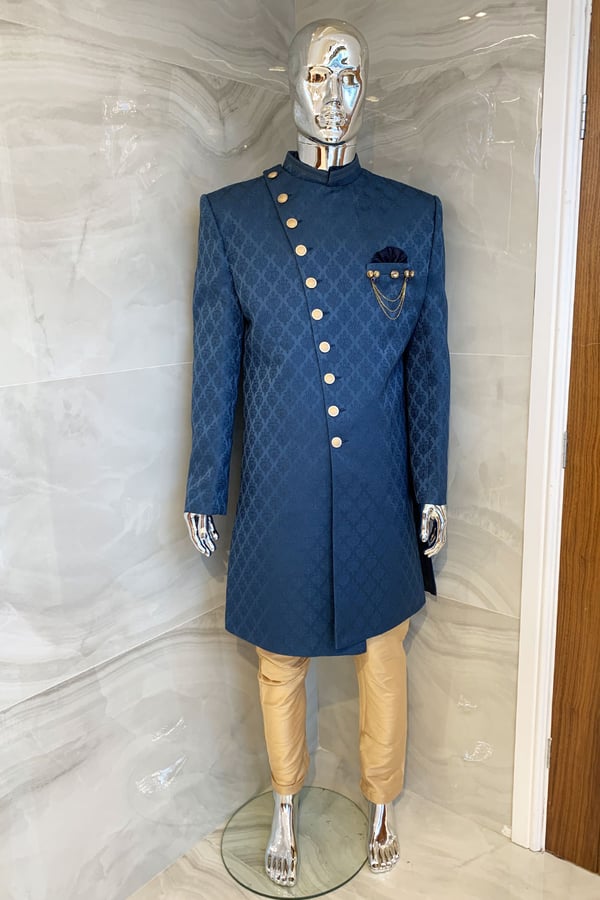 Men's 2 piece brocade sherwani