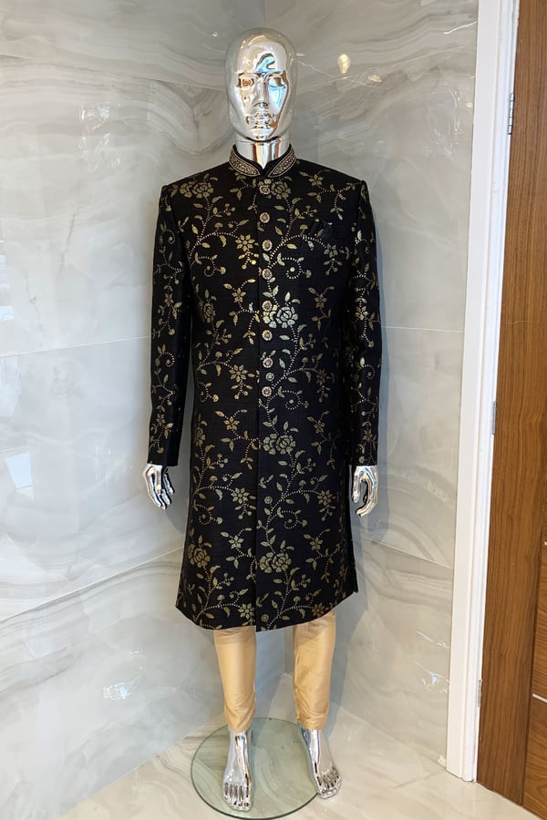 Luxury brocade mens wear sherwani
