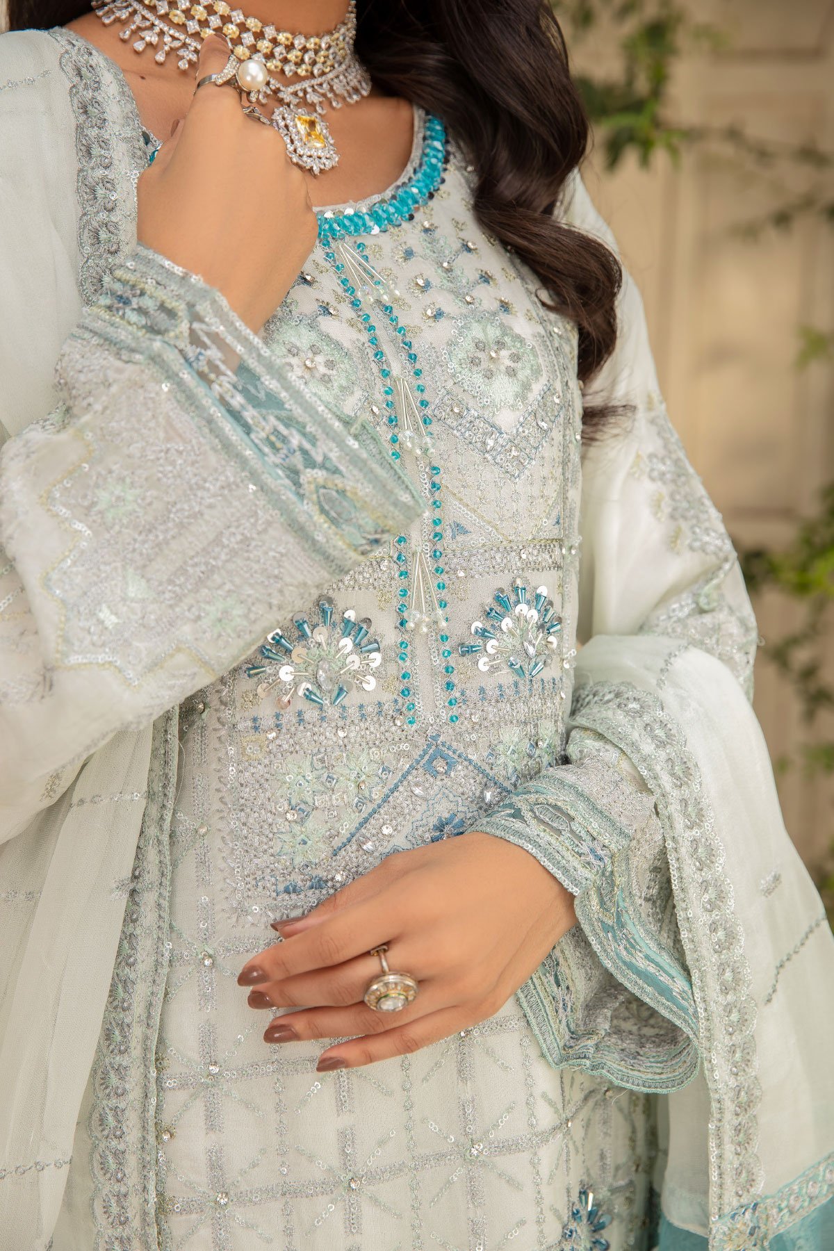 Ivana 3 piece luxury chiffon collection plazo suit - Image 6