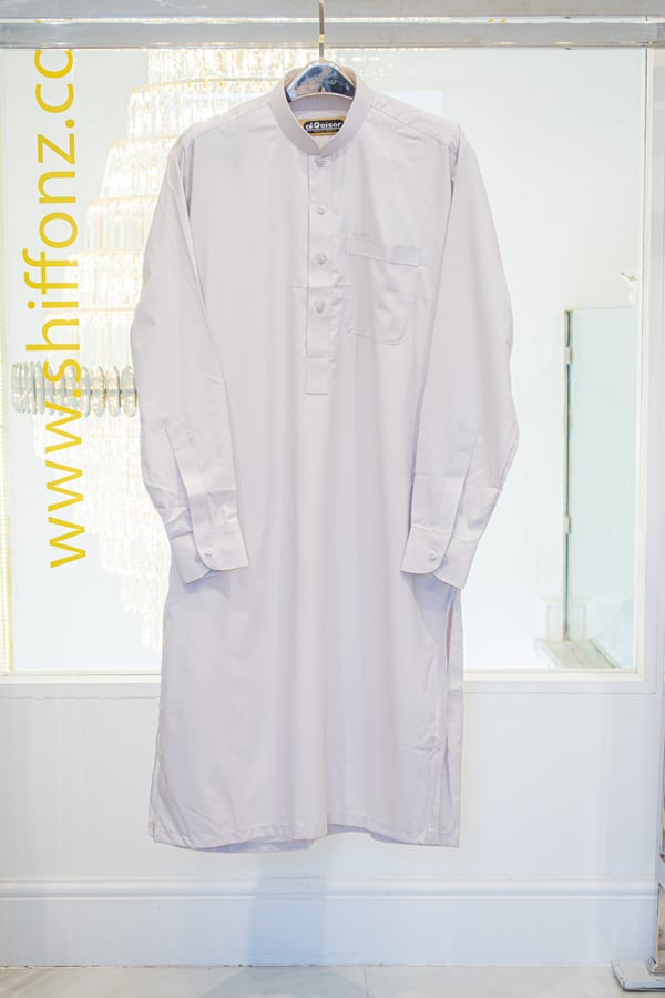 Men's plain shalwar kameez - Mouse, Large