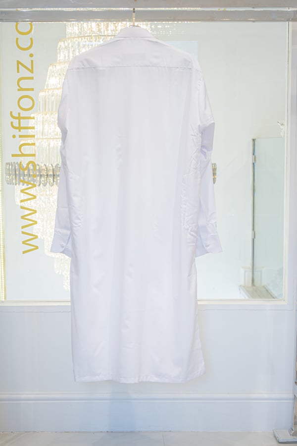 Men's plain shalwar kameez - White, Large
