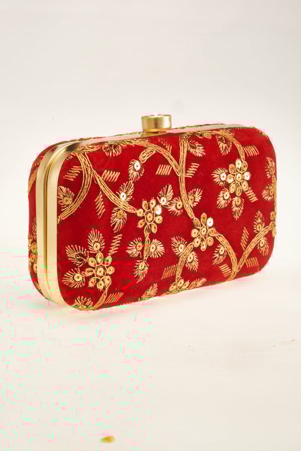 Luxury sequence embroidered clutch - Image 2
