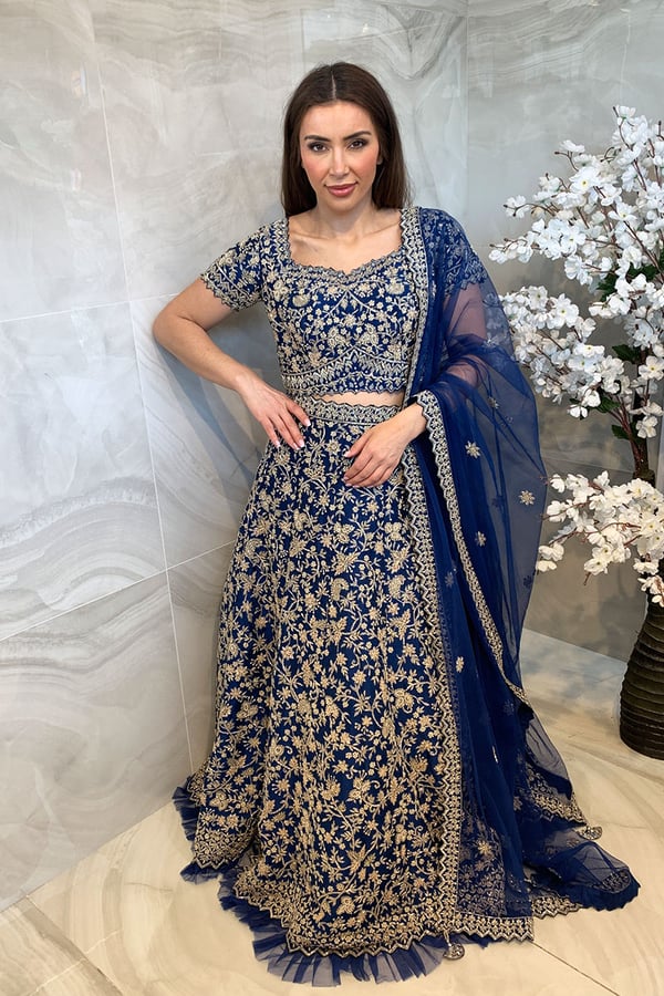 Shiffonz 3 piece luxury embroidered lengha choli